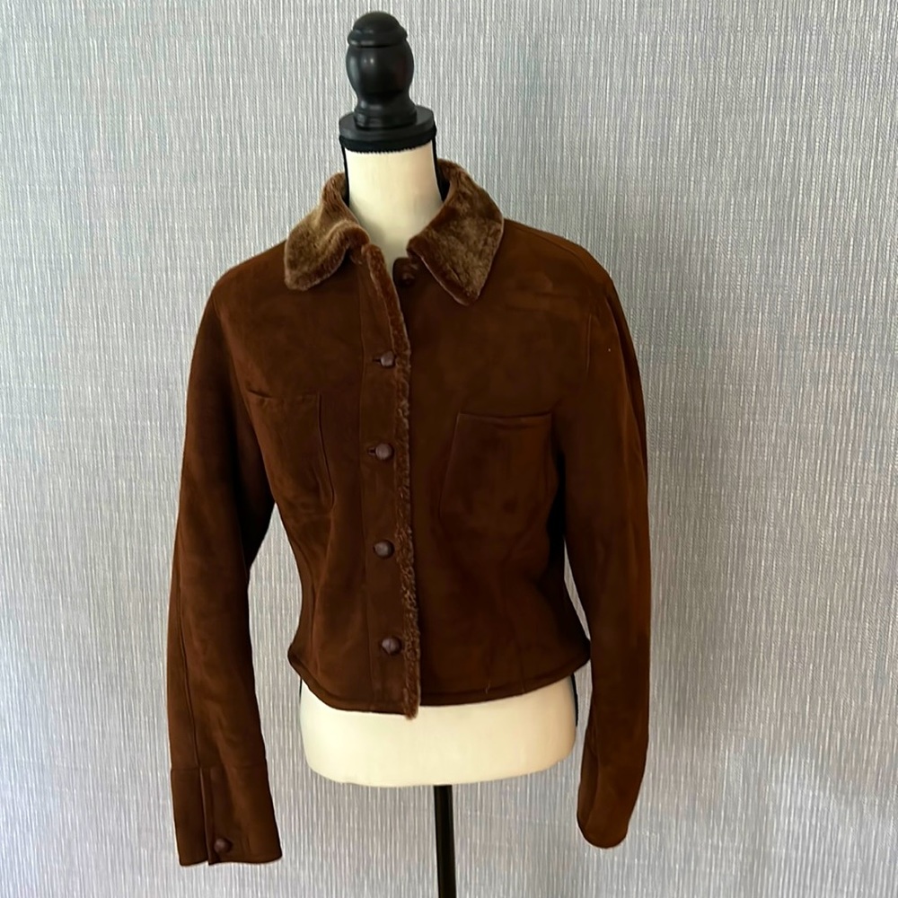 Faonnable Unique Shearling Brown Jacket - image 1